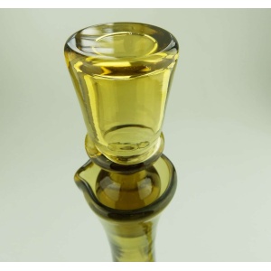 A good antique citrine glass Liquor Decanter probably Venetian Murano C.1920+