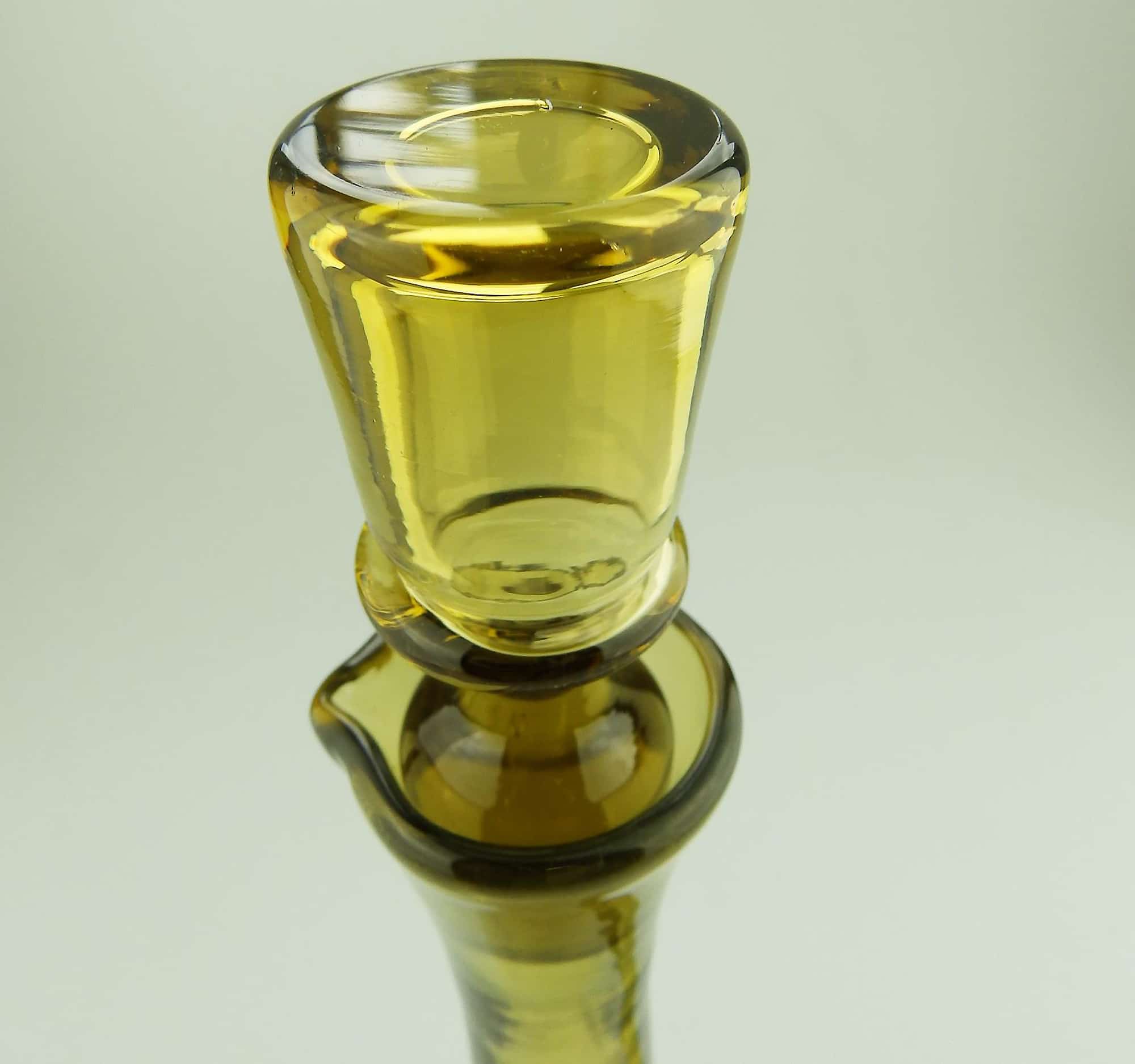 A good antique citrine glass Liquor Decanter probably Venetian Murano C.1920+