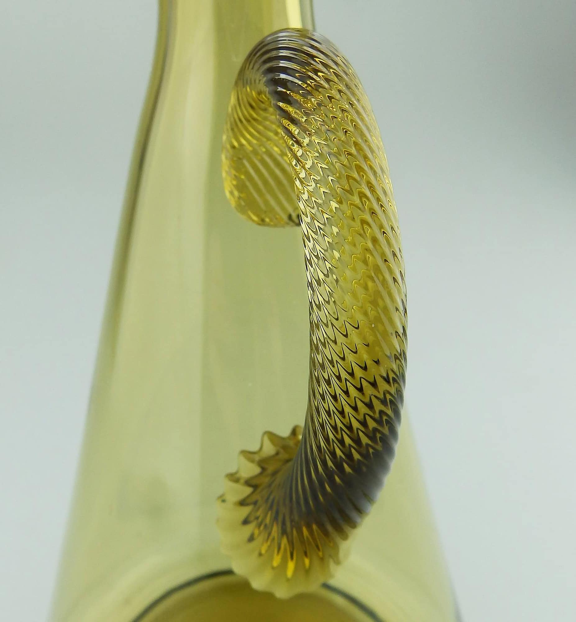 A good antique citrine glass Liquor Decanter probably Venetian Murano C.1920+