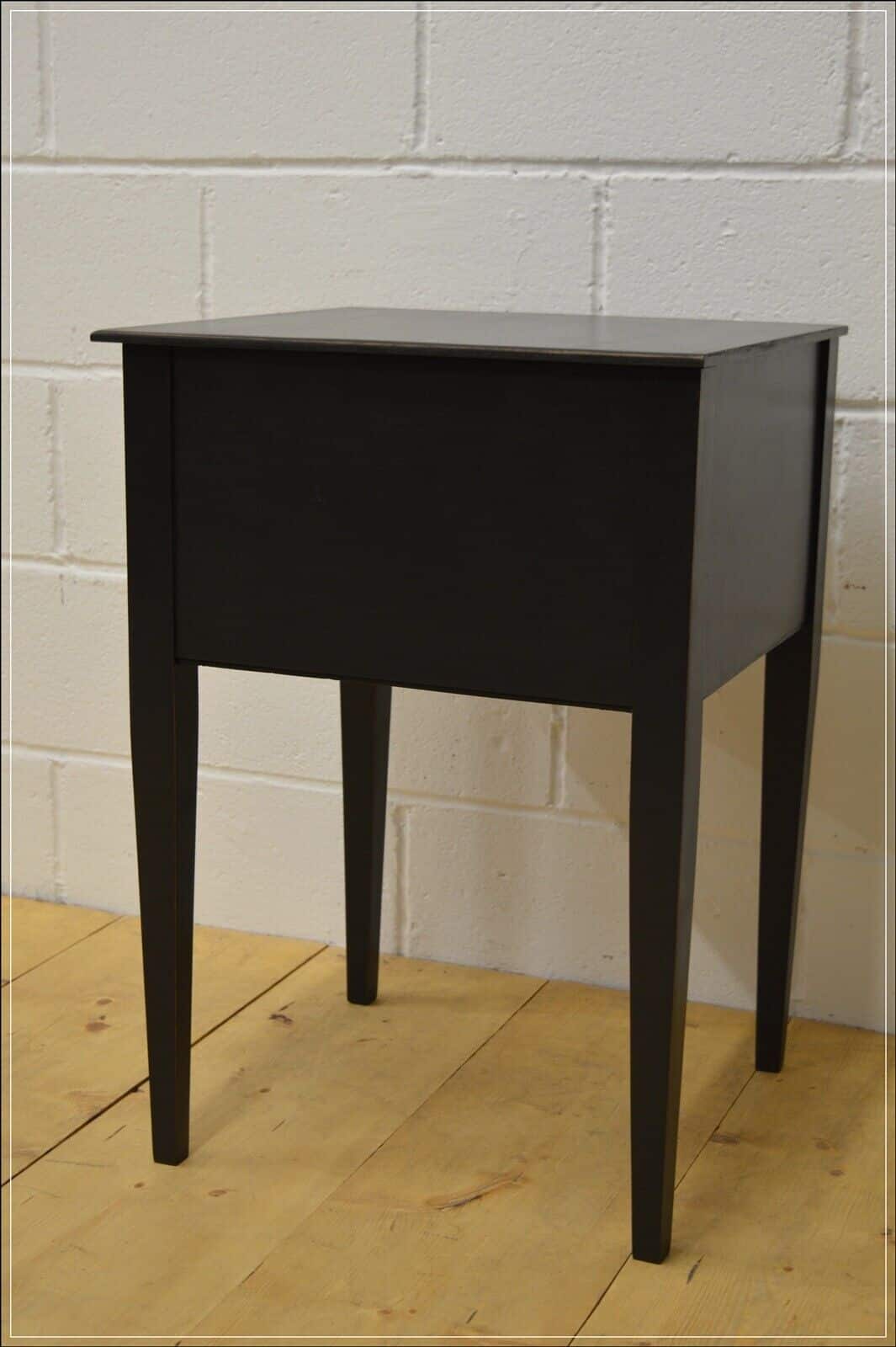 vintage bedside cabinet cupboard side table wash stand solid wood black DELIVERY