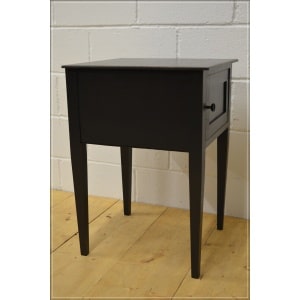 vintage bedside cabinet cupboard side table wash stand solid wood black DELIVERY