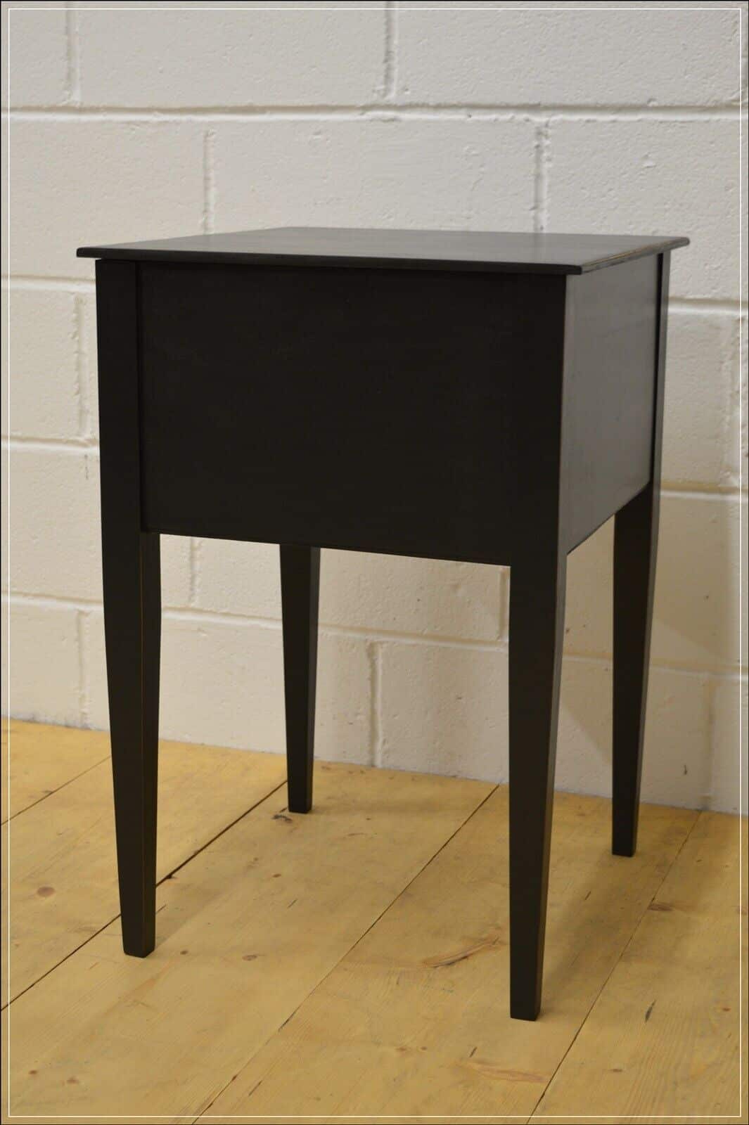 vintage bedside cabinet cupboard side table wash stand solid wood black DELIVERY