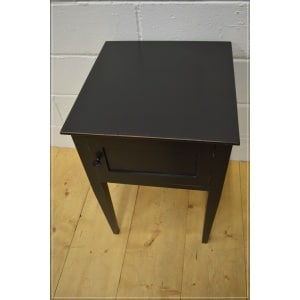 vintage bedside cabinet cupboard side table wash stand solid wood black DELIVERY