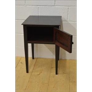 vintage bedside cabinet cupboard side table wash stand solid wood black DELIVERY