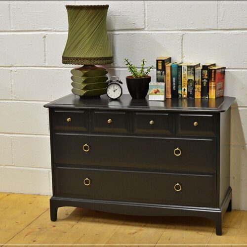 vintage chest of drawers Stag Minstrel pitch black DELIVERY