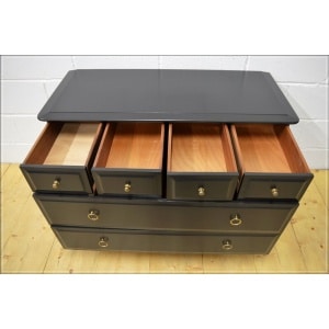 vintage chest of drawers Stag Minstrel pitch black DELIVERY