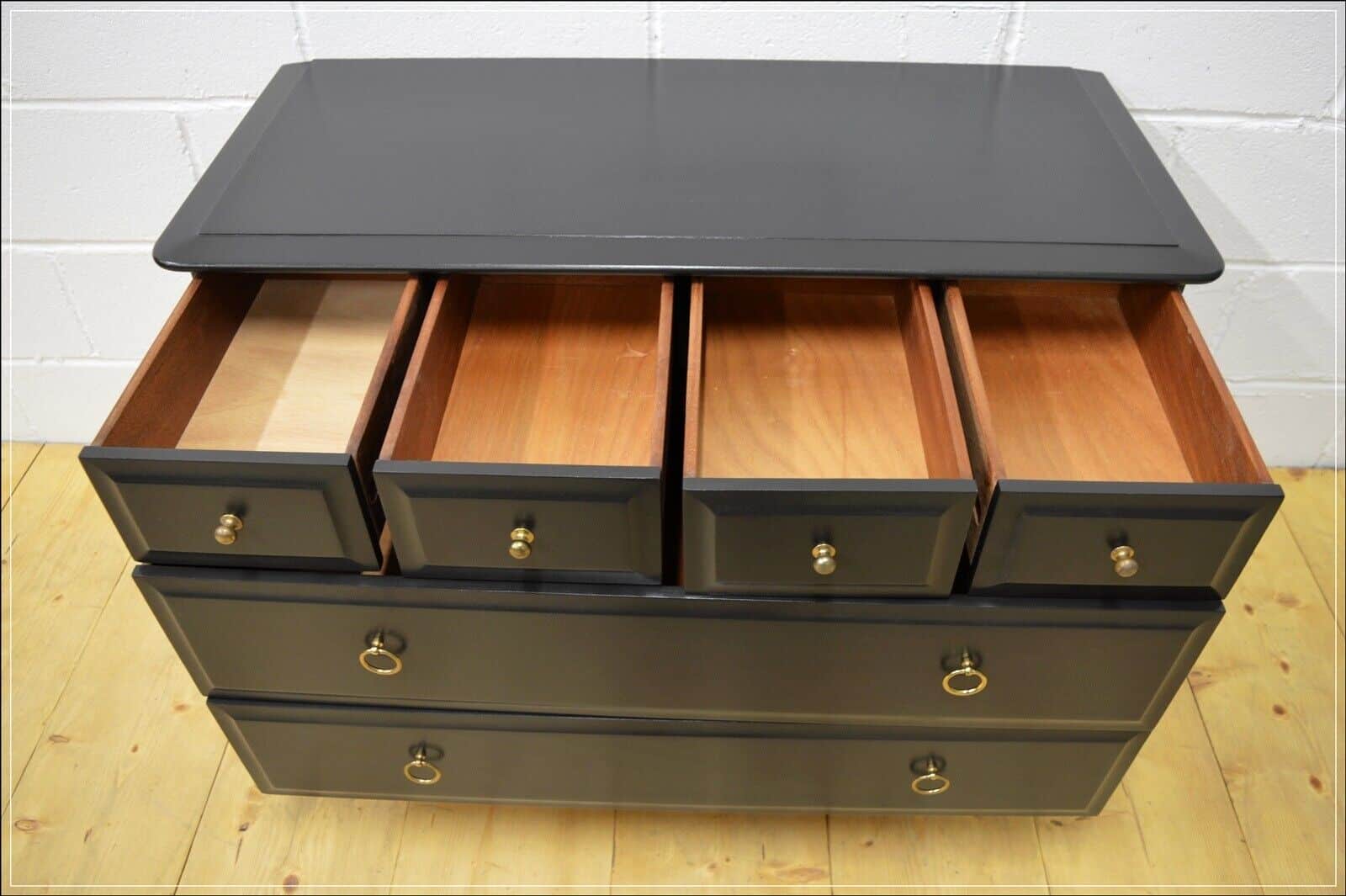 vintage chest of drawers Stag Minstrel pitch black DELIVERY