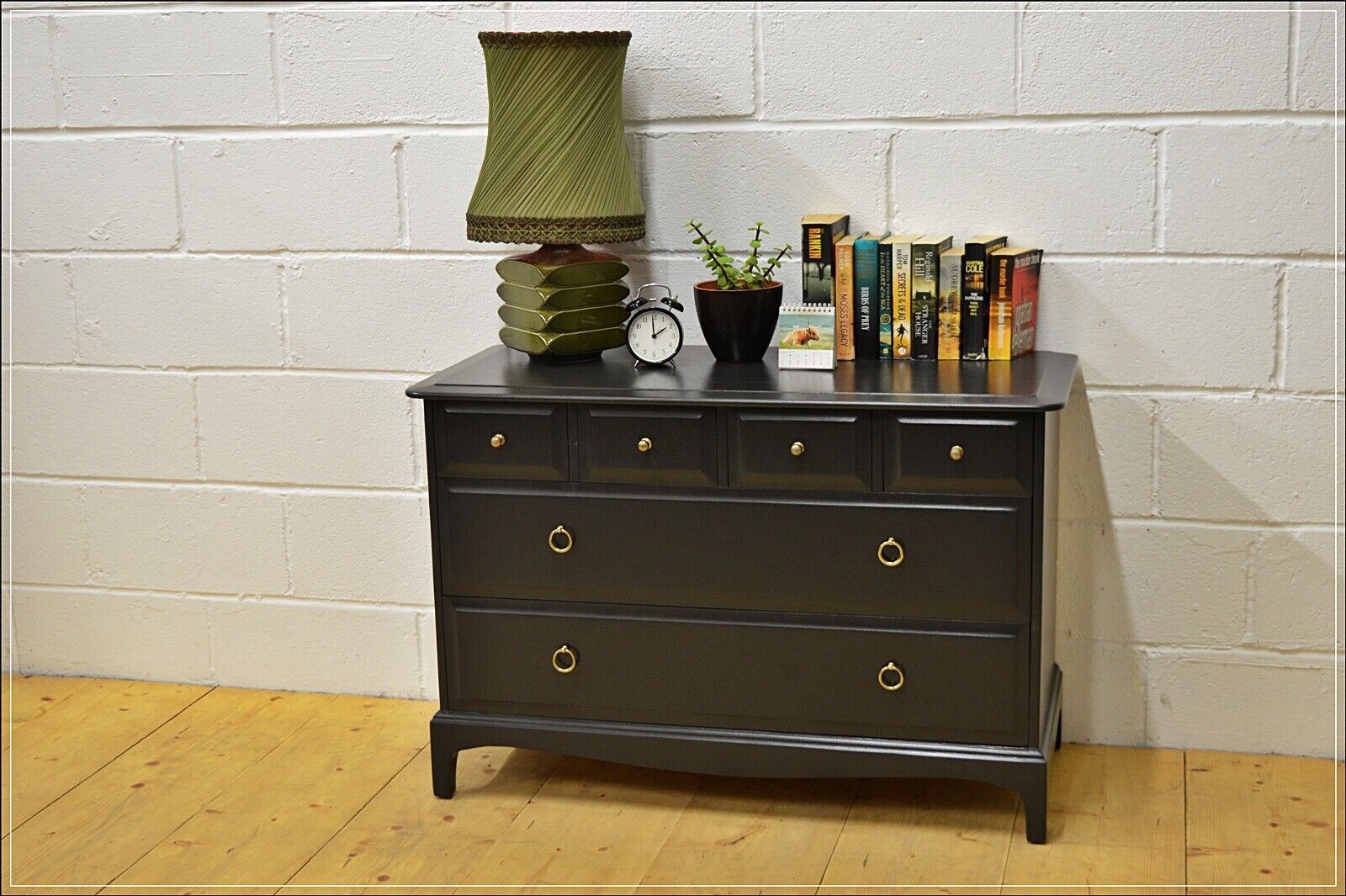 vintage chest of drawers Stag Minstrel pitch black DELIVERY