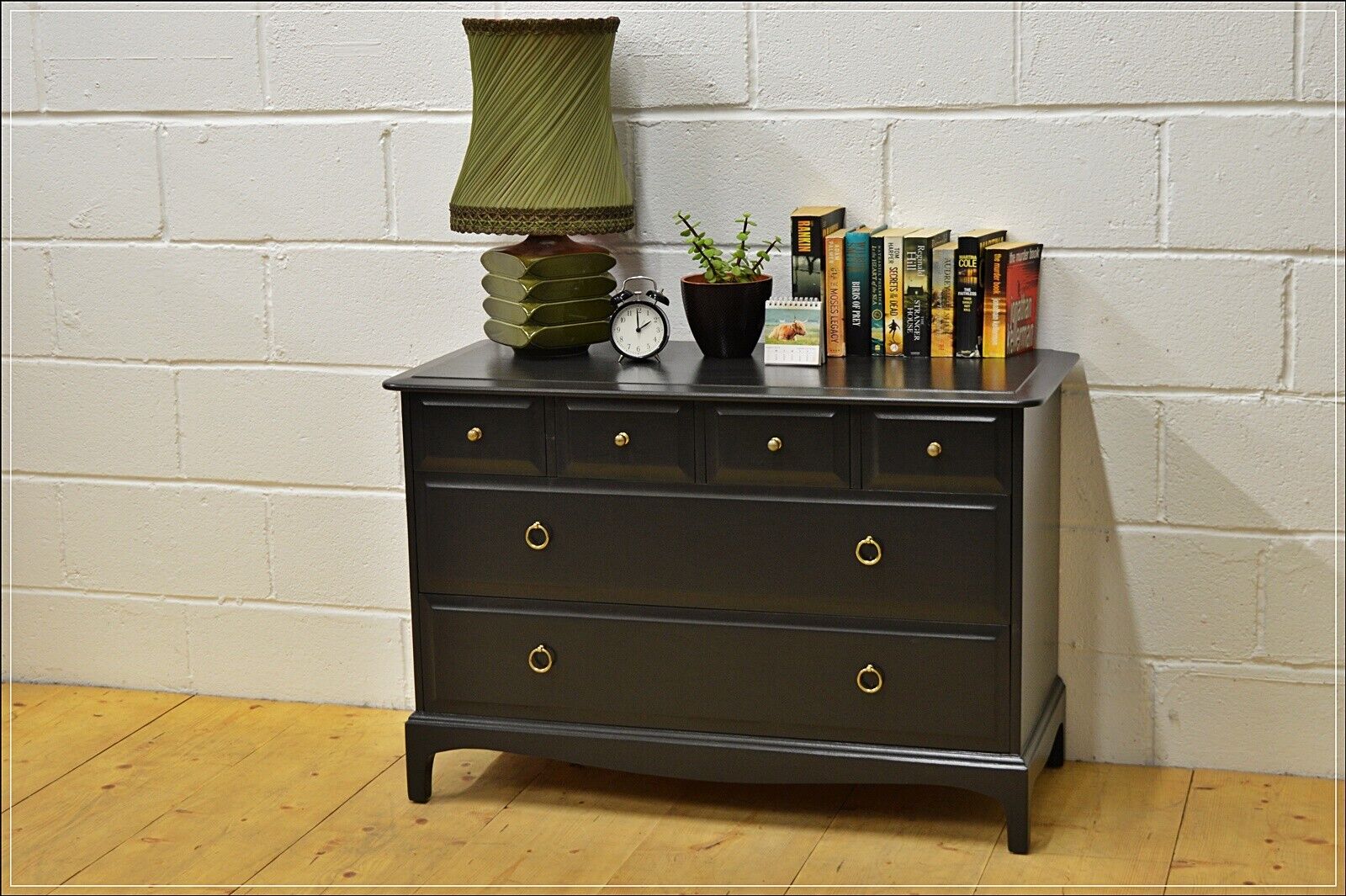 vintage chest of drawers Stag Minstrel pitch black DELIVERY