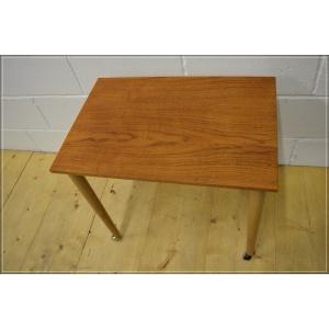 Vintage coffee table side table Teak On Castors Mid Century Danish Design