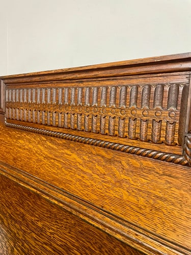 Vintage Oak Sideboard with Gallery Back