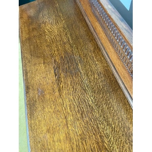 Vintage Oak Sideboard with Gallery Back