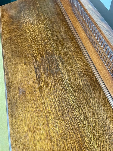 Vintage Oak Sideboard with Gallery Back
