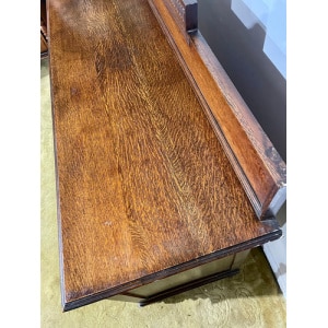 Vintage Oak Sideboard with Gallery Back
