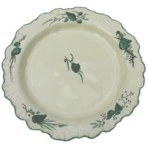 A rare antique Georgian Wedgwood Creamware pottery Plate by Guy Green C.1770