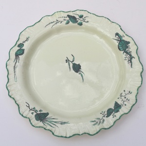 A rare antique Georgian Wedgwood Creamware pottery Plate by Guy Green C.1770