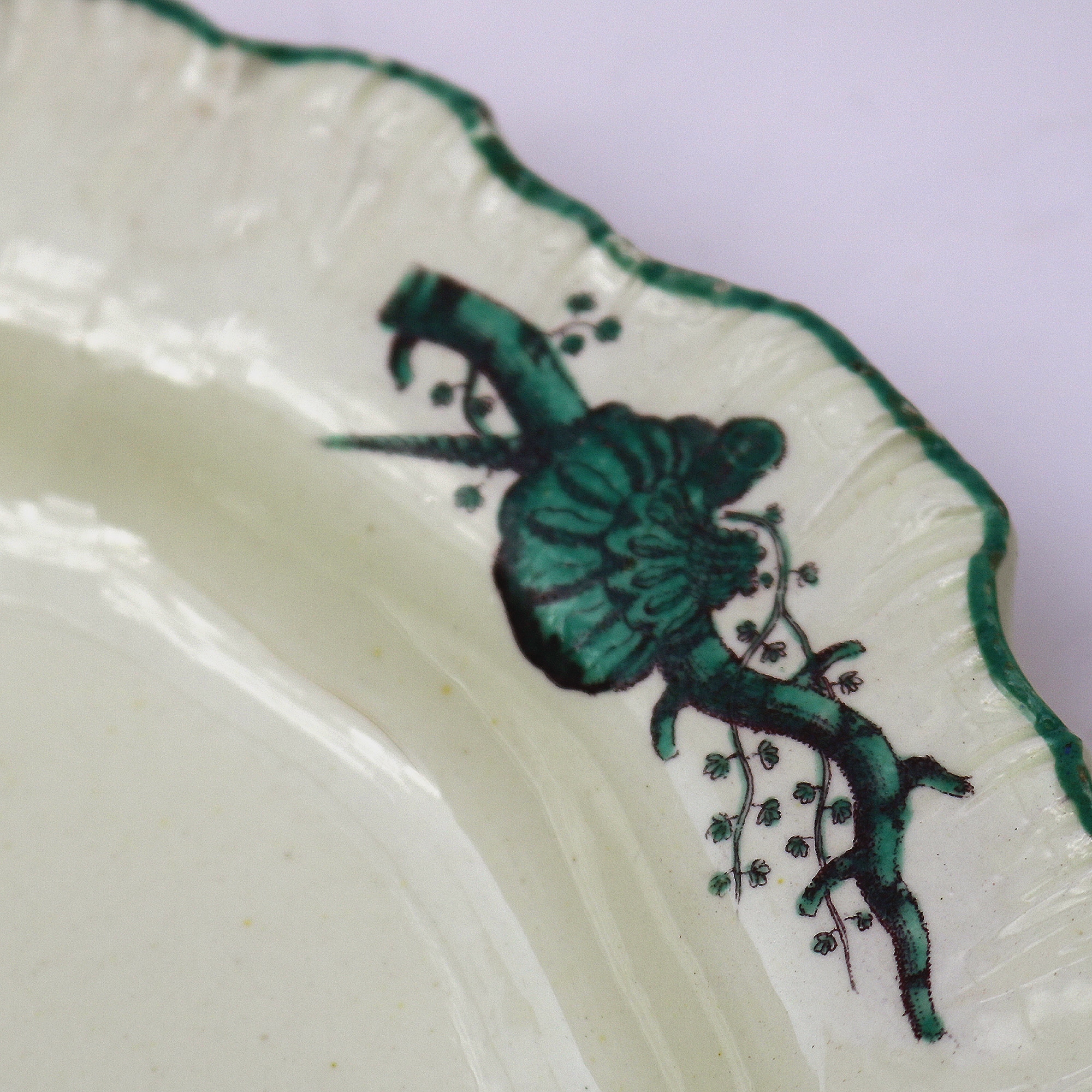 A rare antique Georgian Wedgwood Creamware pottery Plate by Guy Green C.1770