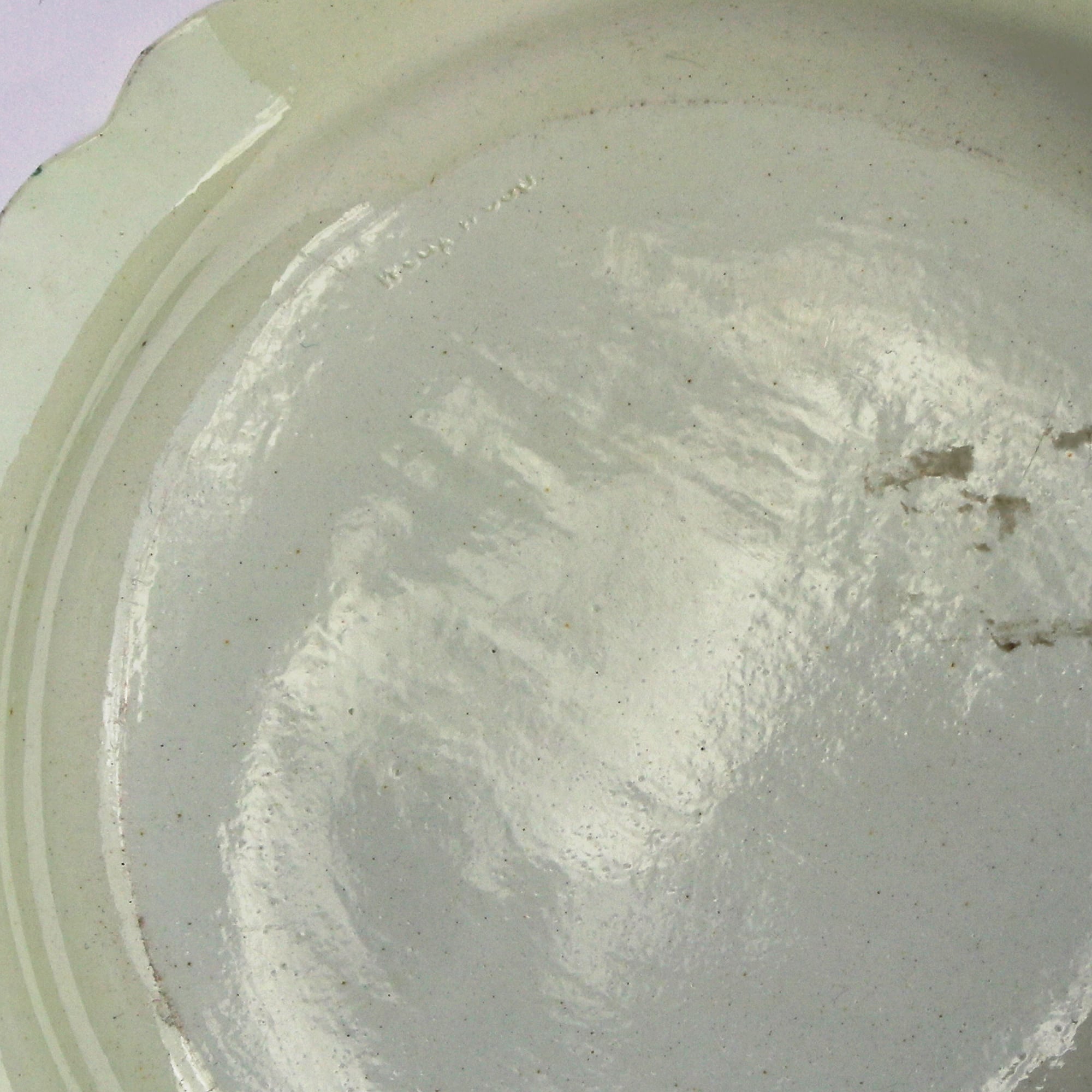 A rare antique Georgian Wedgwood Creamware pottery Plate by Guy Green C.1770