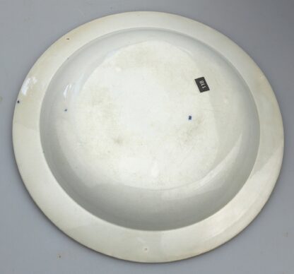 A rare antique Georgian B&W transferware Wedgwood pottery hibiscus Soup Plate C.1810 - Image 6