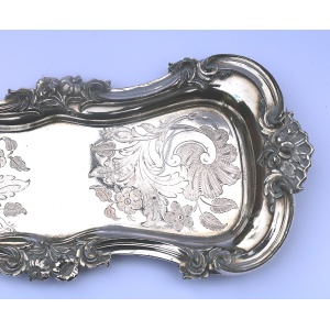 An attractive and good pair of silver plate Candle Wick Snuffer on Stand C.19thC