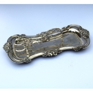 An attractive and good pair of silver plate Candle Wick Snuffer on Stand C.19thC