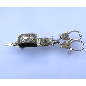 An attractive and good pair of silver plate Candle Wick Snuffer on Stand C.19thC