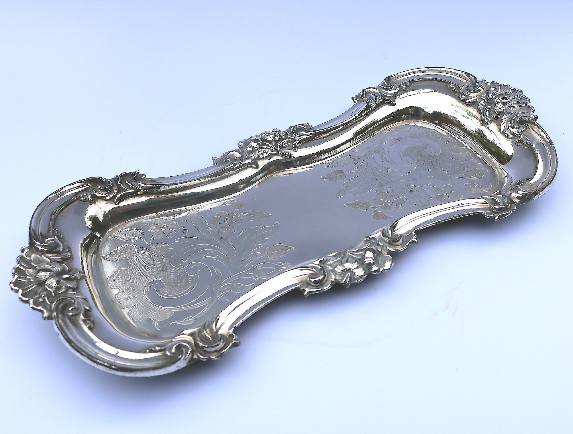 An attractive and good pair of silver plate Candle Wick Snuffer on Stand C.19thC