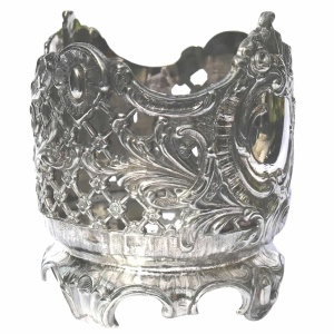 A scarce & good quality antique WMF silver plate Wine Bottle Holder C.1886-1903