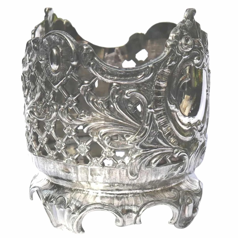 A scarce & good quality antique WMF silver plate Wine Bottle Holder C.1886-1903