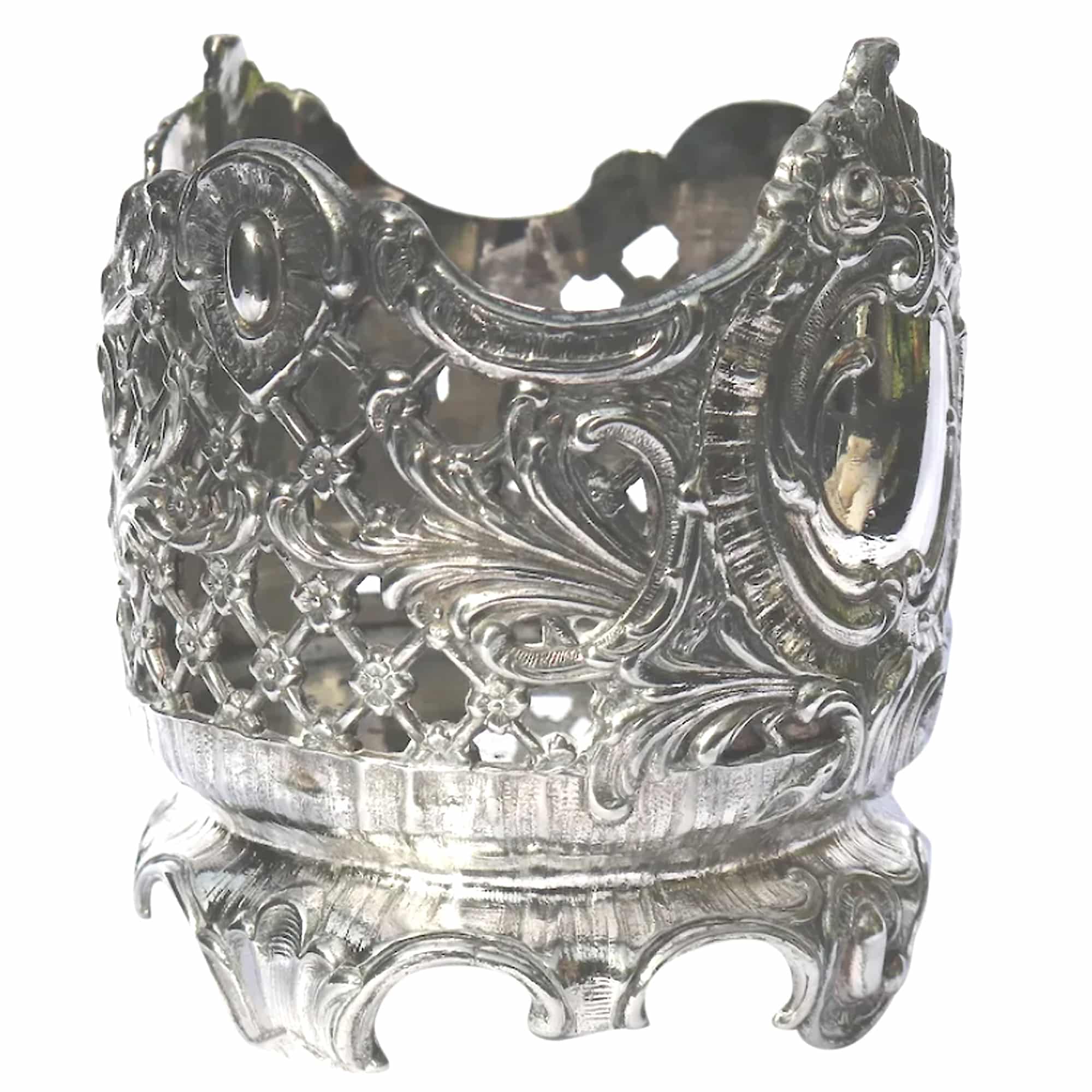 A scarce & good quality antique WMF silver plate Wine Bottle Holder C.1886-1903