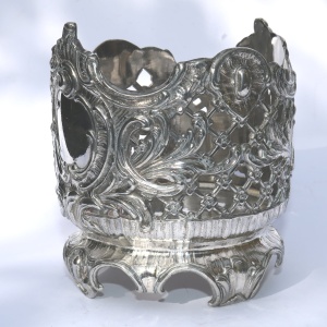 A scarce & good quality antique WMF silver plate Wine Bottle Holder C.1886-1903