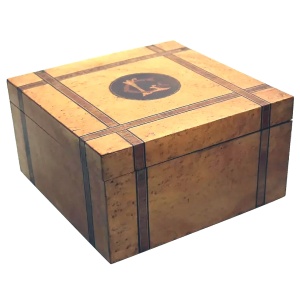 A good quality & very pretty antique Victorian inlaid & cross banded Box C.19thC