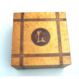A good quality & very pretty antique Victorian inlaid & cross banded Box C.19thC
