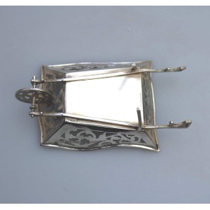 A rare antique English solid silver novelty pierced Wheelbarrow BonBon Dish C.1908