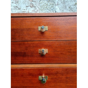 Vintage Chest Of Drawers Teak Five Drawers Cabinet