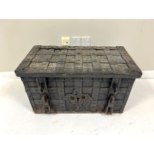17th Century, Wrought Iron Strong Box / Armada Chest