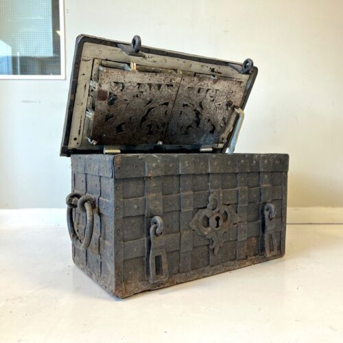 17th Century, Wrought Iron Strong Box / Armada Chest