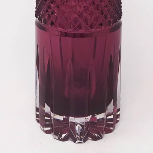 1960s Gorgeous Purple Bohemian Cut Glass Cocktail Shaker. Made in Italy