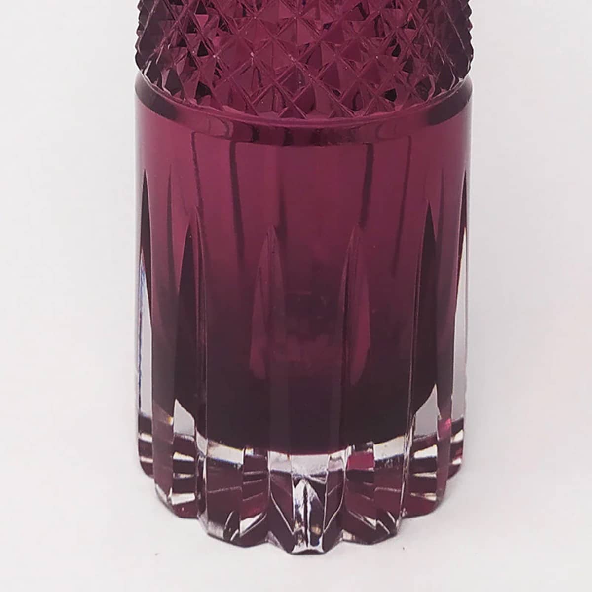 1960s Gorgeous Purple Bohemian Cut Glass Cocktail Shaker. Made in Italy