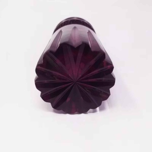 1960s Gorgeous Purple Bohemian Cut Glass Cocktail Shaker. Made in Italy