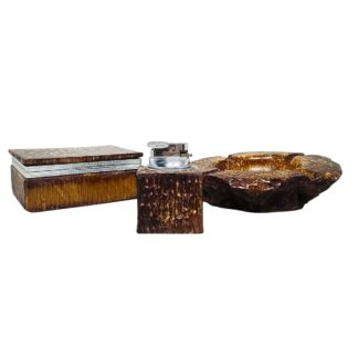 1960s Stunning Alabaster Smoking Set by Romano Bianchi