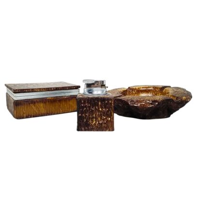 1960s Stunning Alabaster Smoking Set by Romano Bianchi