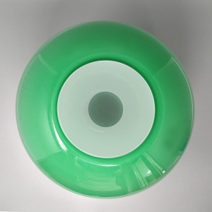 1960s Gorgeous Green Vase by Ind. Vetraria Valdarnese. Made in Italy