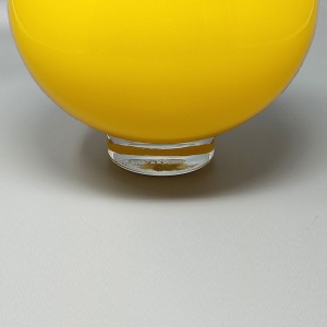 1970s Gorgeous Yellow Vase by Ind. Vetraria Valdarnese. Made in Italy