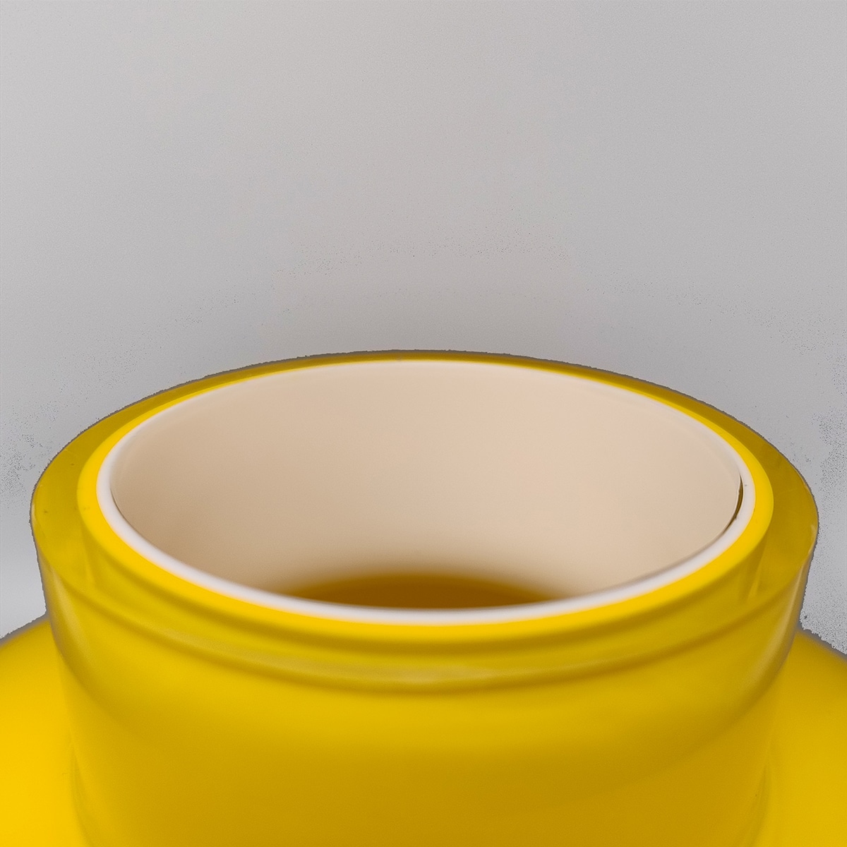 1970s Gorgeous Yellow Vase by Ind. Vetraria Valdarnese. Made in Italy