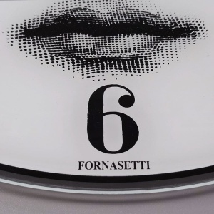 1990s Wall Clock in Glass by Fornasetti. Made in Italy