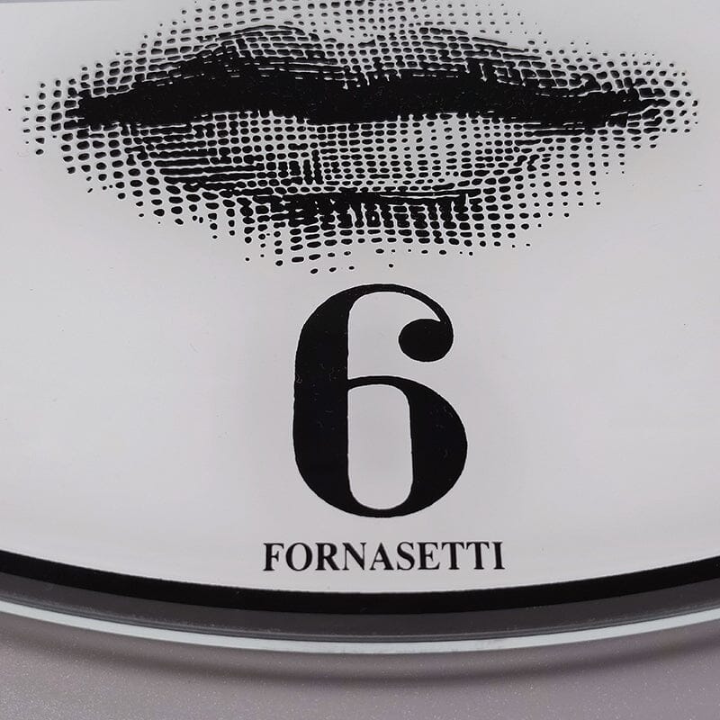 1990s Wall Clock in Glass by Fornasetti. Made in Italy