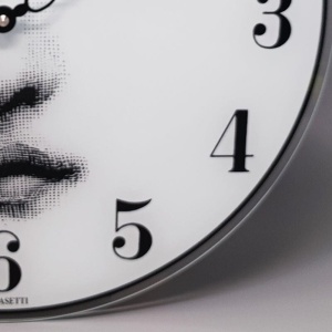 1990s Wall Clock in Glass by Fornasetti. Made in Italy
