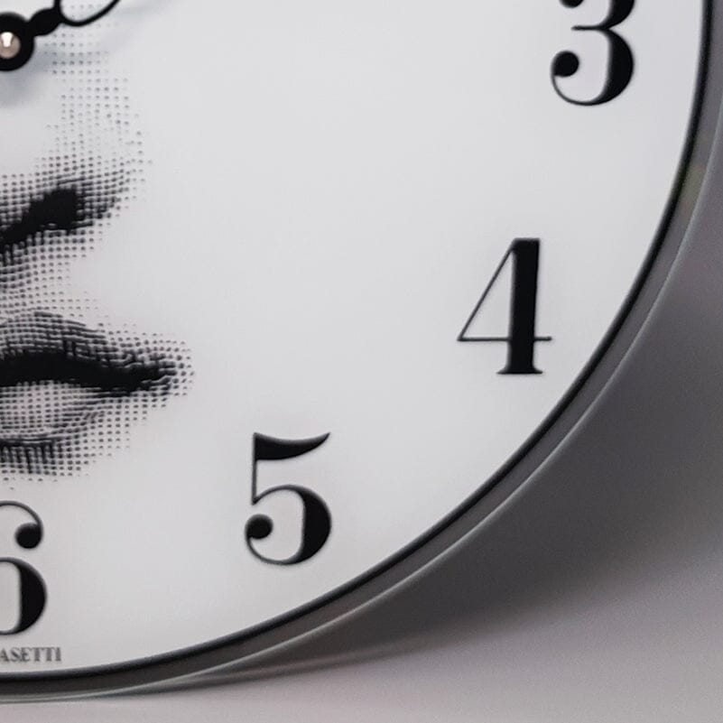 1990s Wall Clock in Glass by Fornasetti. Made in Italy