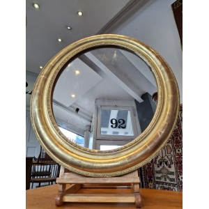 19th Century French Gilt Framed Oval Wall Mirror. Antique/Interiors.